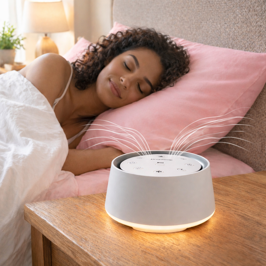 White Noise Machine for Sleep – Portable Sound Machine with 30 Soothing Sounds, Rechargeable & Travel Friendly