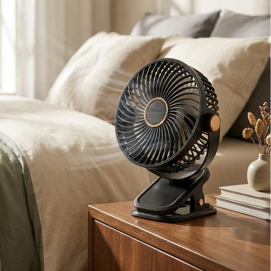 Portable Bedside Fan for Cooler, More Comfortable Sleep
